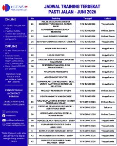 Jadwal training terdekat pasti jalan - JUNI 2026